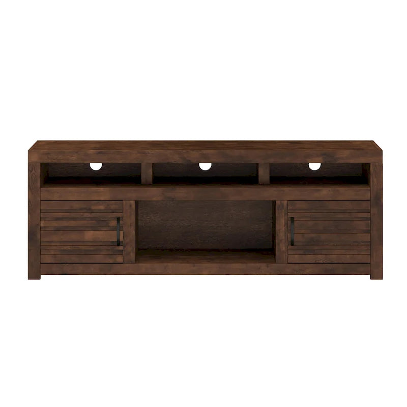 Meuble TV Bridgevine Home Sausalito 72 pouces pour téléviseurs jusqu'à 85 pouces, aucun assemblage requis, finition Whiskey