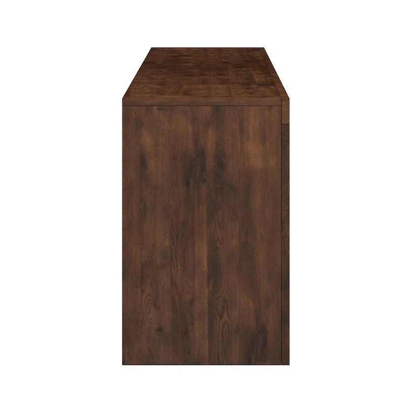 Meuble TV Bridgevine Home Sausalito 72 pouces pour téléviseurs jusqu'à 85 pouces, aucun assemblage requis, finition Whiskey