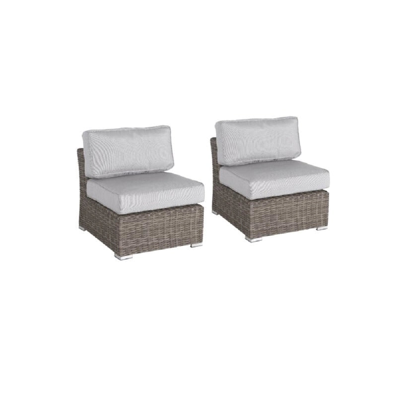 Ensemble de 10 pièces de salon de jardin en rotin avec coussins LSI
