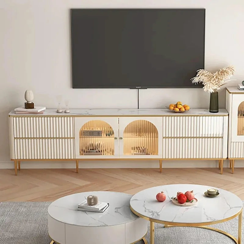 Meuble TV rectangulaire moderne de luxe léger JASIWAY