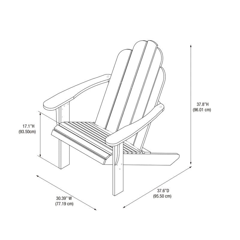 Chaise Adirondack Gavil blanche