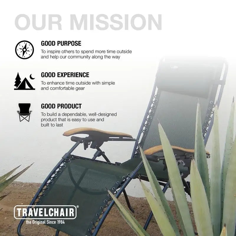 Fauteuil de relaxation zéro gravité TravelChair Salt & Pepper