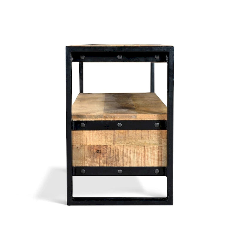 Meuble TV Timbergirl en bois recyclé avec tiroirs doubles - 40x16x24