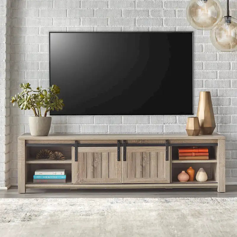 Meuble TV console porte de grange Glasbern Simple Living