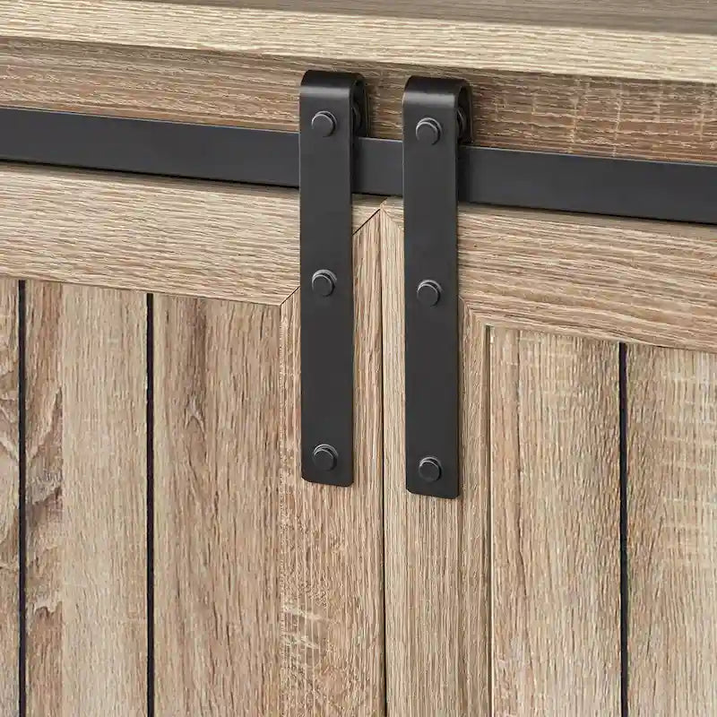 Meuble TV console porte de grange Glasbern Simple Living
