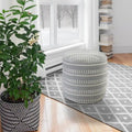 Sevita Pouf Géométrique à Rayures pour Intérieur et Extérieur - 50,8 x 50,8 x 50,8 cm