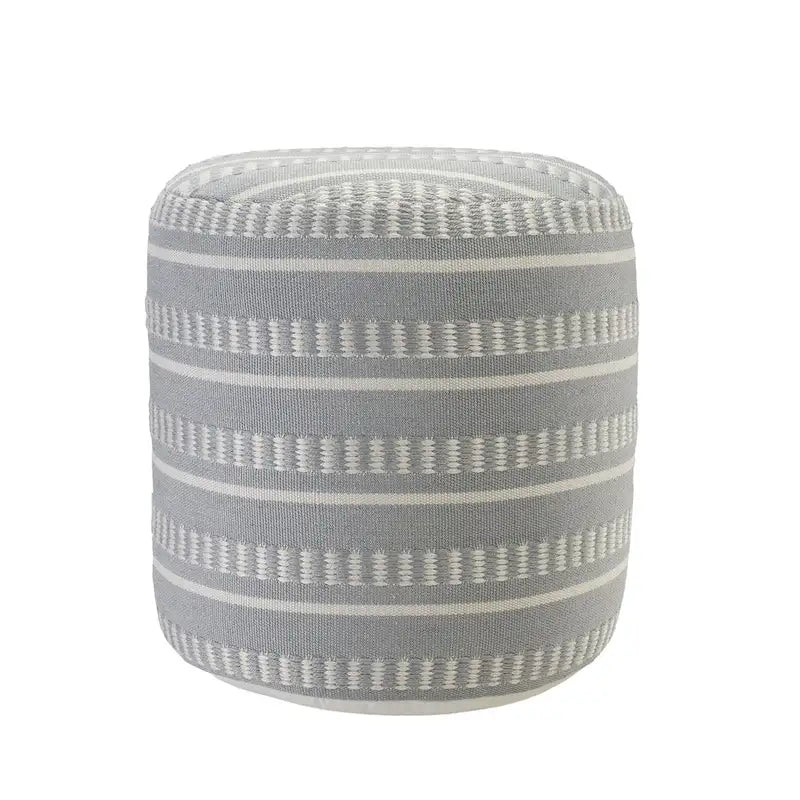 Sevita Pouf Géométrique à Rayures pour Intérieur et Extérieur - 50,8 x 50,8 x 50,8 cm