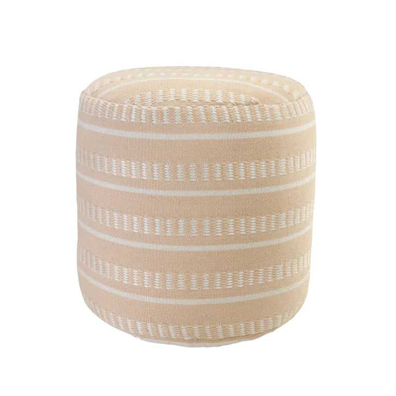 Sevita Pouf Géométrique à Rayures pour Intérieur et Extérieur - 50,8 x 50,8 x 50,8 cm
