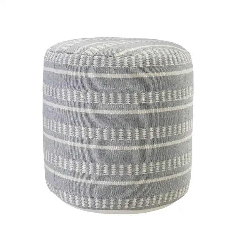 Sevita Pouf Géométrique à Rayures pour Intérieur et Extérieur - 50,8 x 50,8 x 50,8 cm