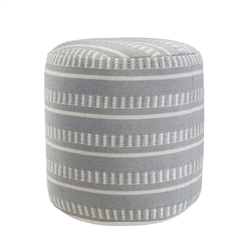 Sevita Pouf Géométrique à Rayures pour Intérieur et Extérieur - 50,8 x 50,8 x 50,8 cm