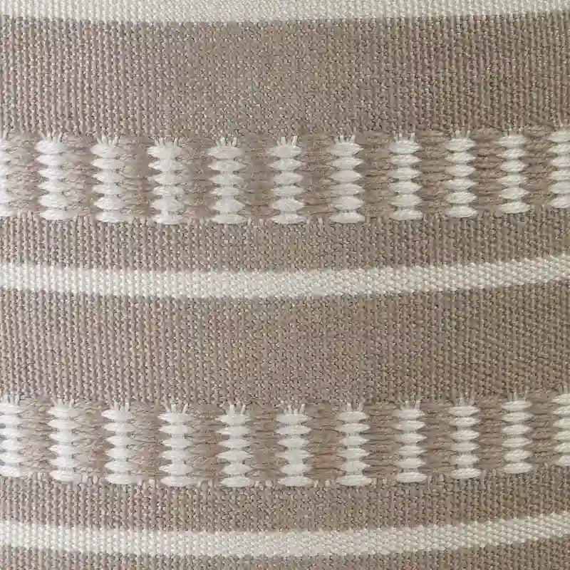 Sevita Pouf Géométrique à Rayures pour Intérieur et Extérieur - 50,8 x 50,8 x 50,8 cm