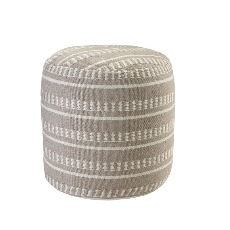 Sevita Pouf Géométrique à Rayures pour Intérieur et Extérieur - 50,8 x 50,8 x 50,8 cm
