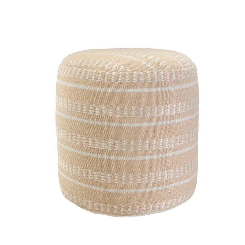 Sevita Pouf Géométrique à Rayures pour Intérieur et Extérieur - 50,8 x 50,8 x 50,8 cm