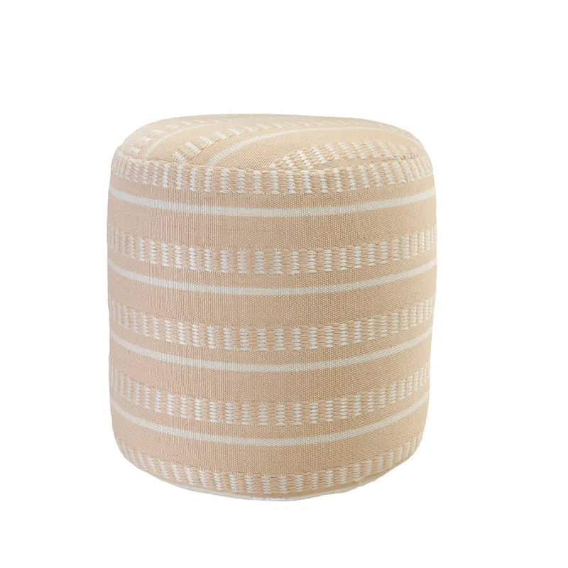 Sevita Pouf Géométrique à Rayures pour Intérieur et Extérieur - 50,8 x 50,8 x 50,8 cm