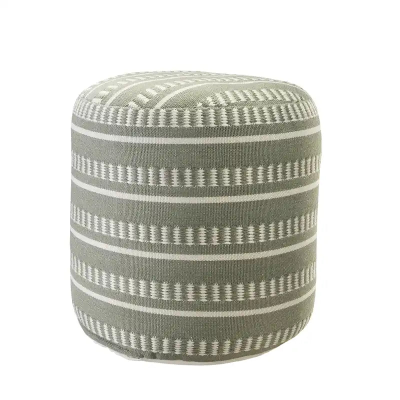 Sevita Pouf Géométrique à Rayures pour Intérieur et Extérieur - 50,8 x 50,8 x 50,8 cm