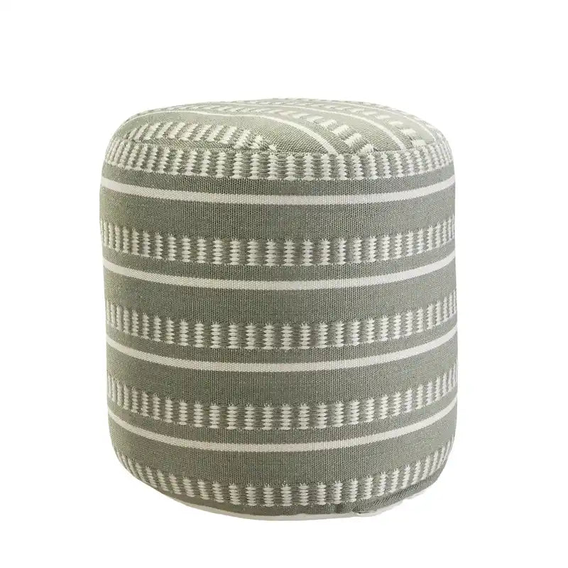 Sevita Pouf Géométrique à Rayures pour Intérieur et Extérieur - 50,8 x 50,8 x 50,8 cm