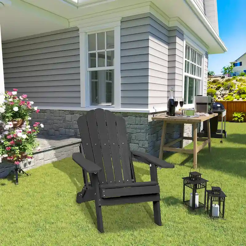 Chaise Adirondack pliante Clihome HIPS pour patio