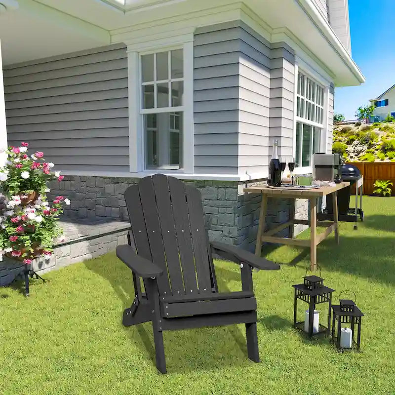 Chaise Adirondack pliante Clihome HIPS pour patio