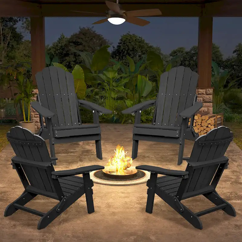 Chaise Adirondack pliante Clihome HIPS pour patio