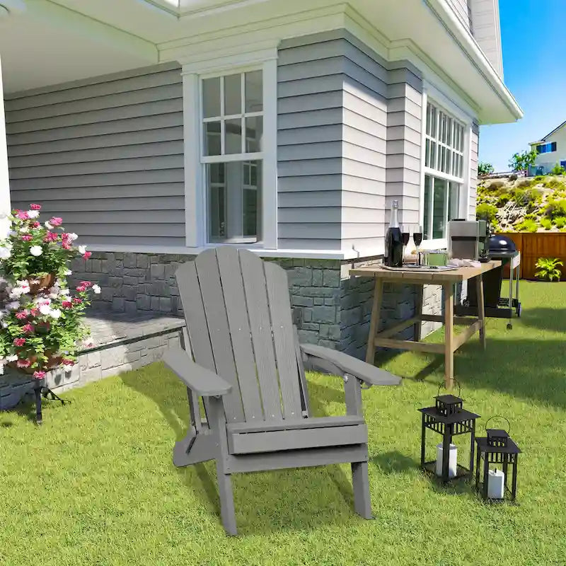 Chaise Adirondack pliante Clihome HIPS pour patio