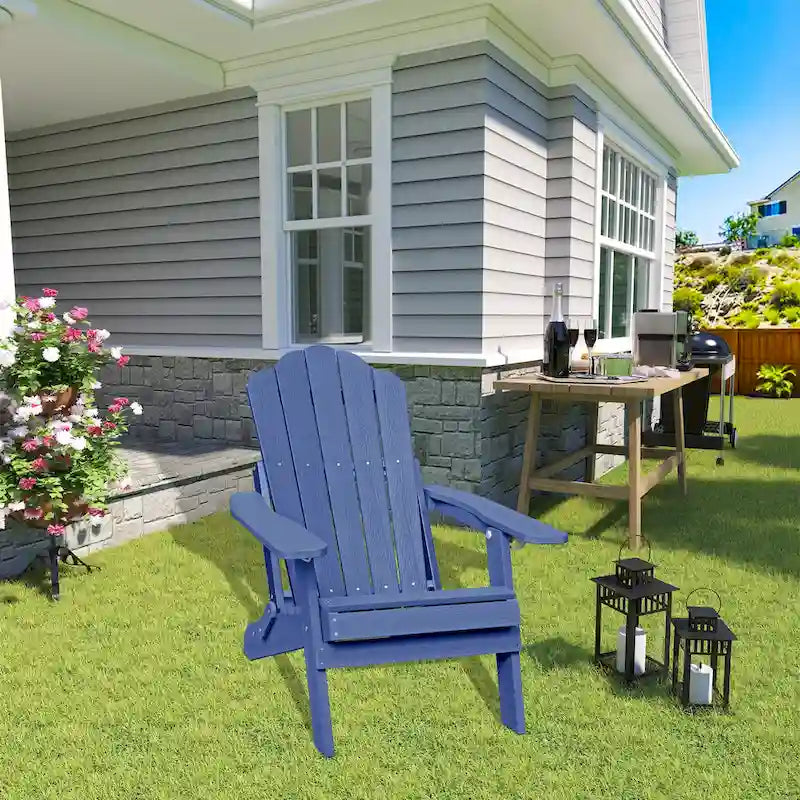 Chaise Adirondack pliante Clihome HIPS pour patio