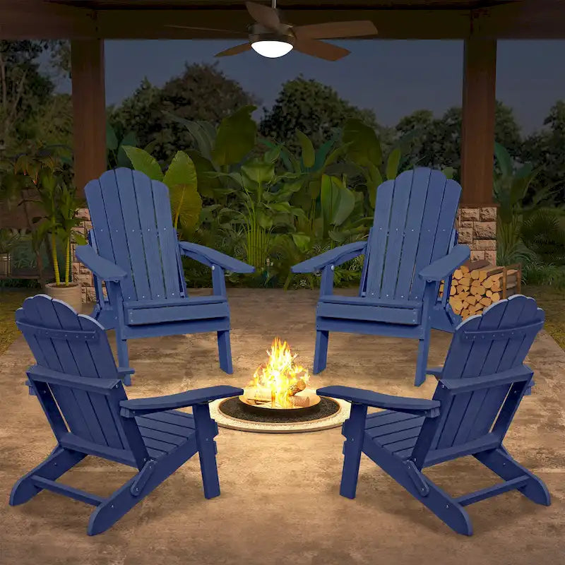 Chaise Adirondack pliante Clihome HIPS pour patio