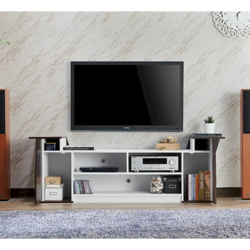 Meuble TV Tai Contemporary 71 po à 3 étagères ouvertes par Furniture of America