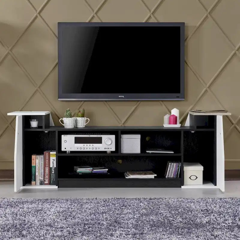 Meuble TV Tai Contemporary 71 po à 3 étagères ouvertes par Furniture of America