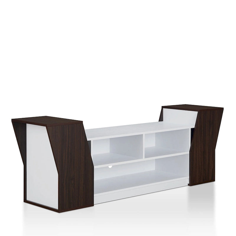 Meuble TV Tai Contemporary 71 po à 3 étagères ouvertes par Furniture of America