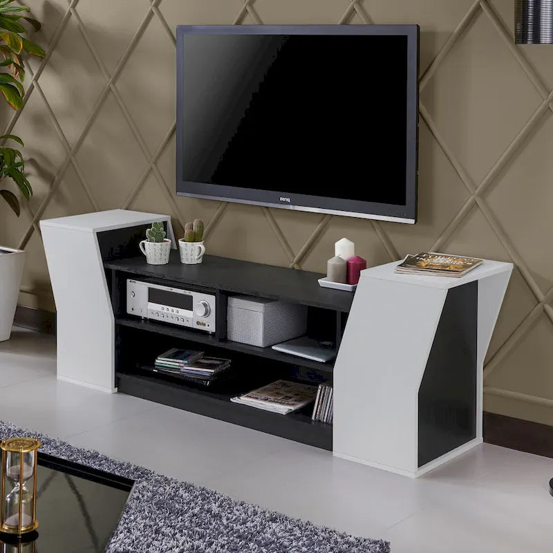 Meuble TV Tai Contemporary 71 po à 3 étagères ouvertes par Furniture of America