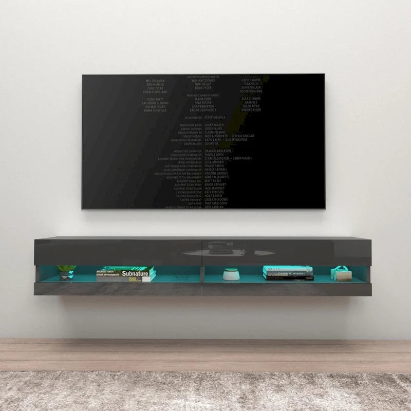 Meuble TV mural flottant Vigo 180 de 180 cm