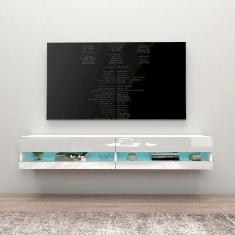 Meuble TV mural flottant Vigo 180 de 180 cm