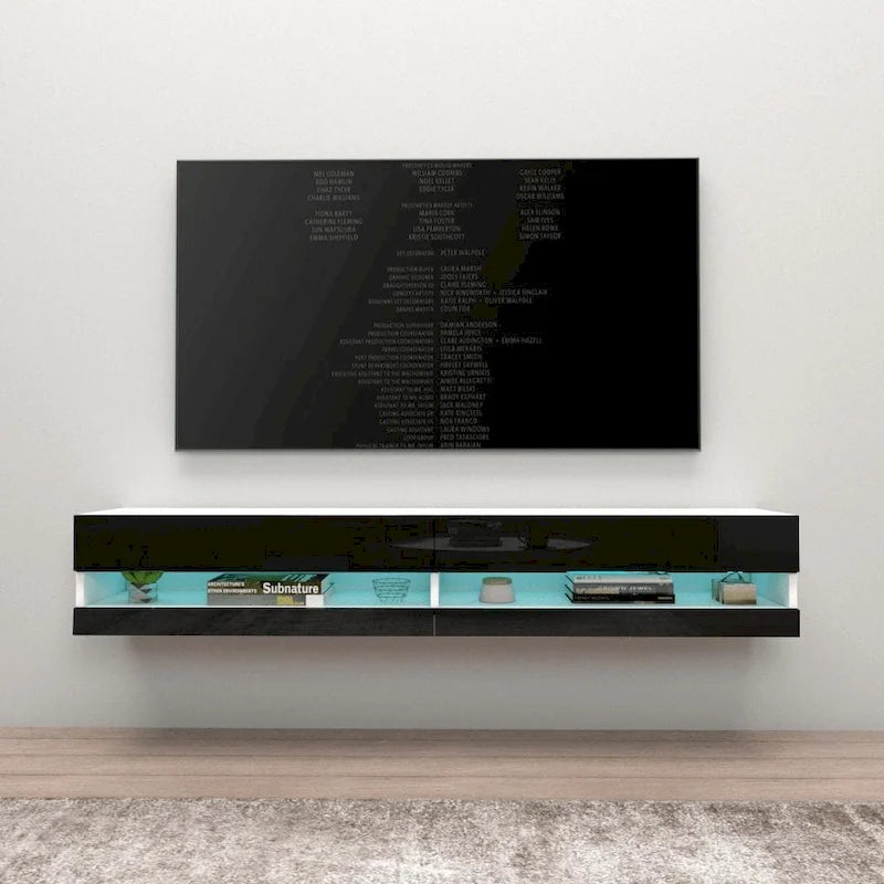 Meuble TV mural flottant Vigo 180 de 180 cm