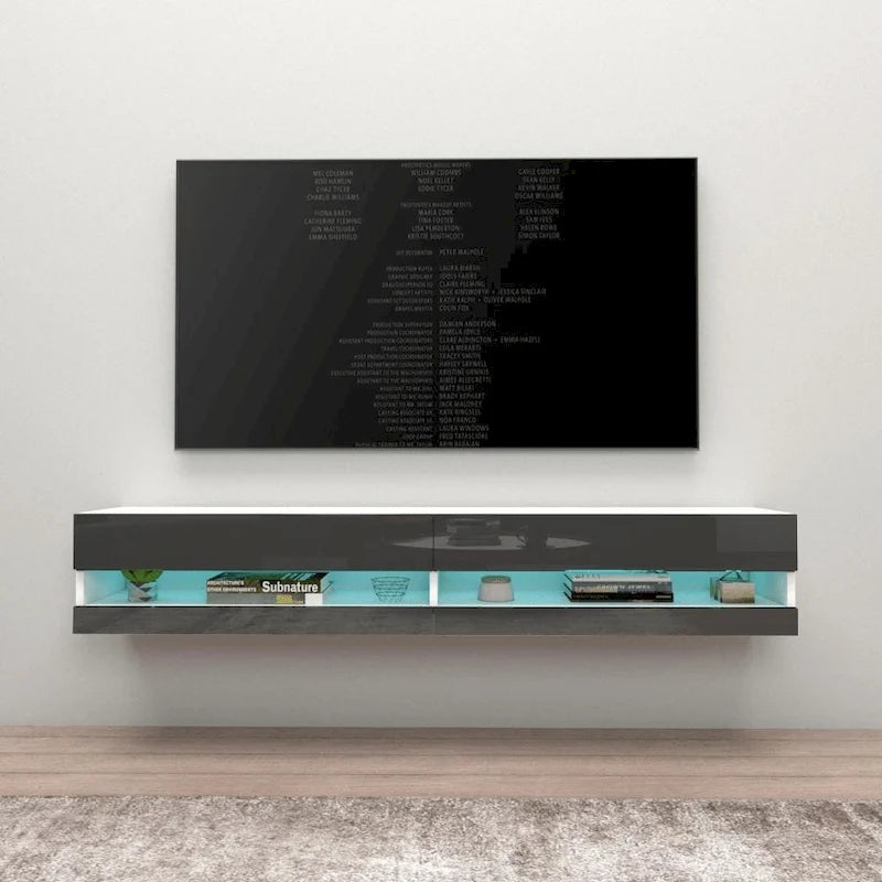 Meuble TV mural flottant Vigo 180 de 180 cm