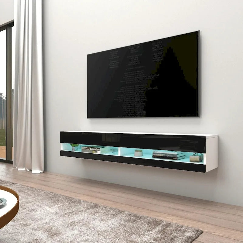 Meuble TV mural flottant Vigo 180 de 180 cm