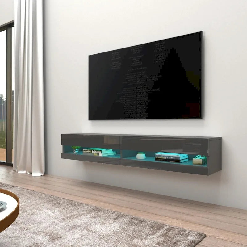 Meuble TV mural flottant Vigo 180 de 180 cm