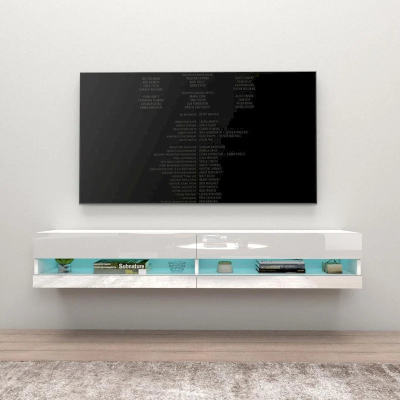Meuble TV mural flottant Vigo 180 de 180 cm