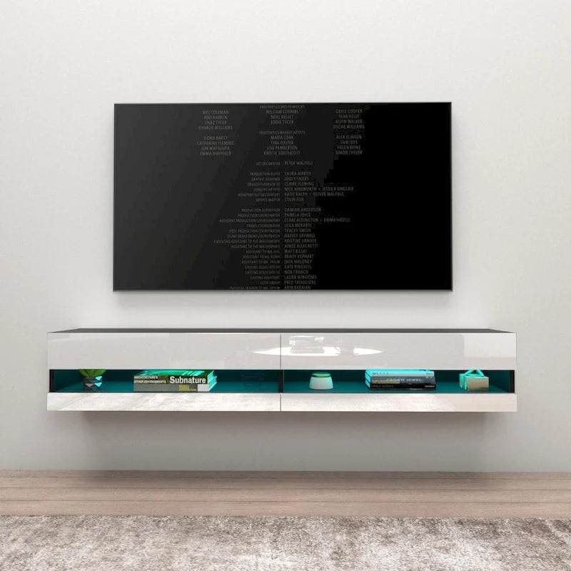 Meuble TV mural flottant Vigo 180 de 180 cm