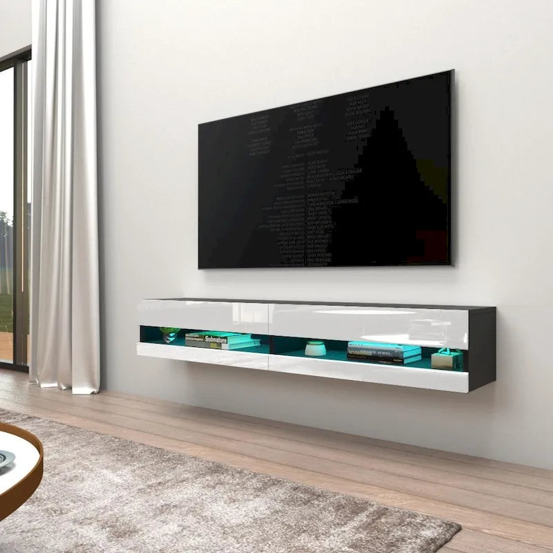 Meuble TV mural flottant Vigo 180 de 180 cm