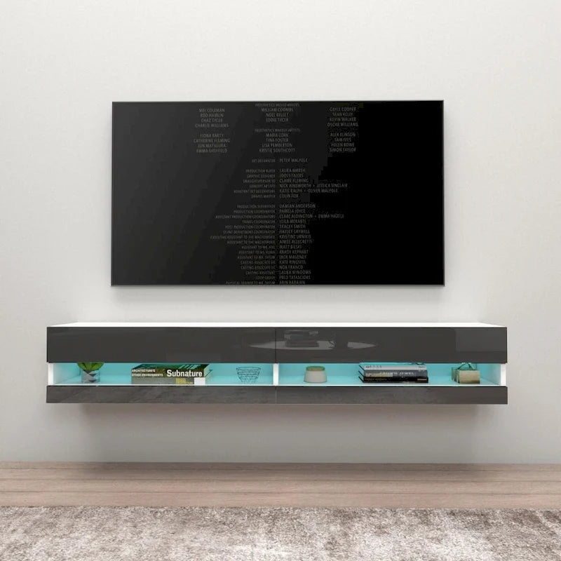 Meuble TV mural flottant Vigo 180 de 180 cm