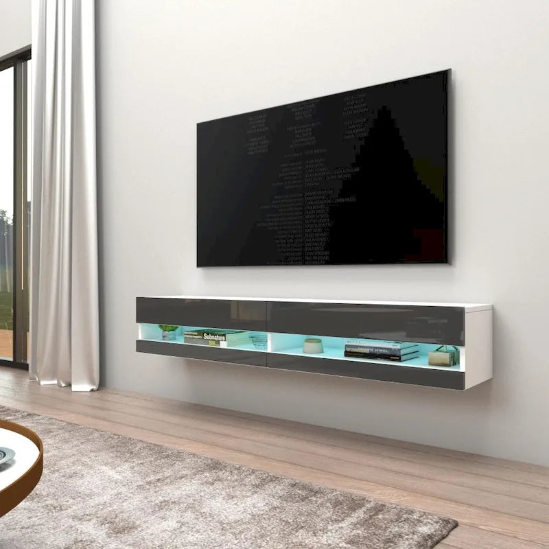Meuble TV mural flottant Vigo 180 de 180 cm
