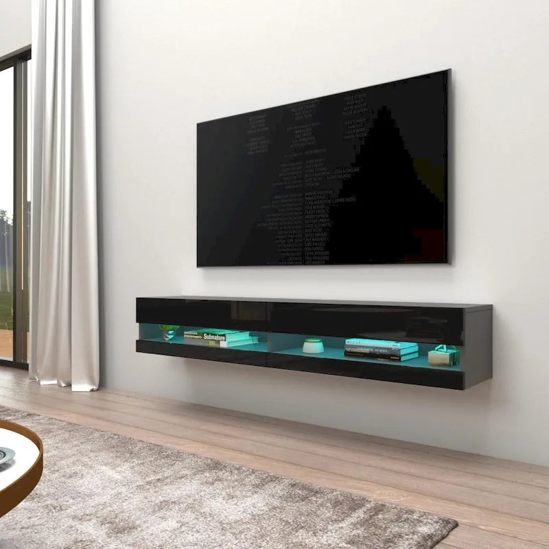 Meuble TV mural flottant Vigo 180 de 180 cm