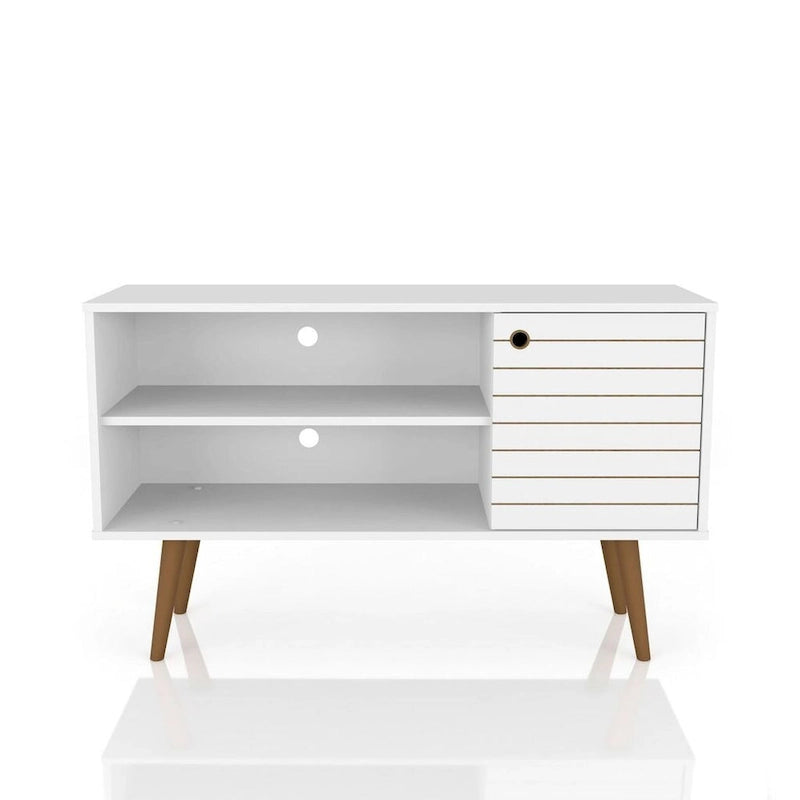 Meuble console de rangement pour médias Liberty, style moderne milieu de siècle