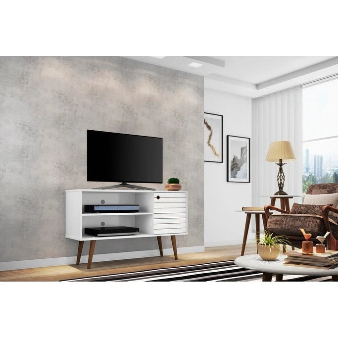 Meuble console de rangement pour médias Liberty, style moderne milieu de siècle