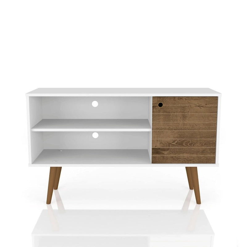 Meuble console de rangement pour médias Liberty, style moderne milieu de siècle