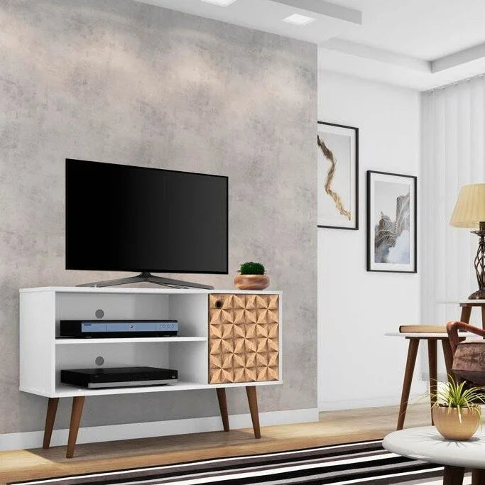 Meuble console de rangement pour médias Liberty, style moderne milieu de siècle