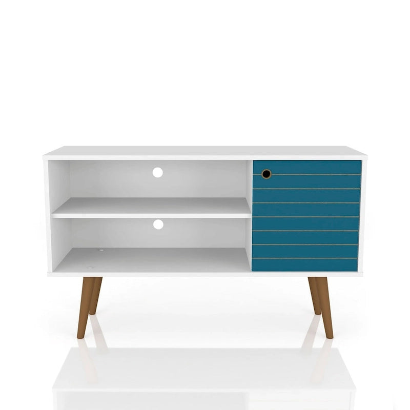 Meuble console de rangement pour médias Liberty, style moderne milieu de siècle