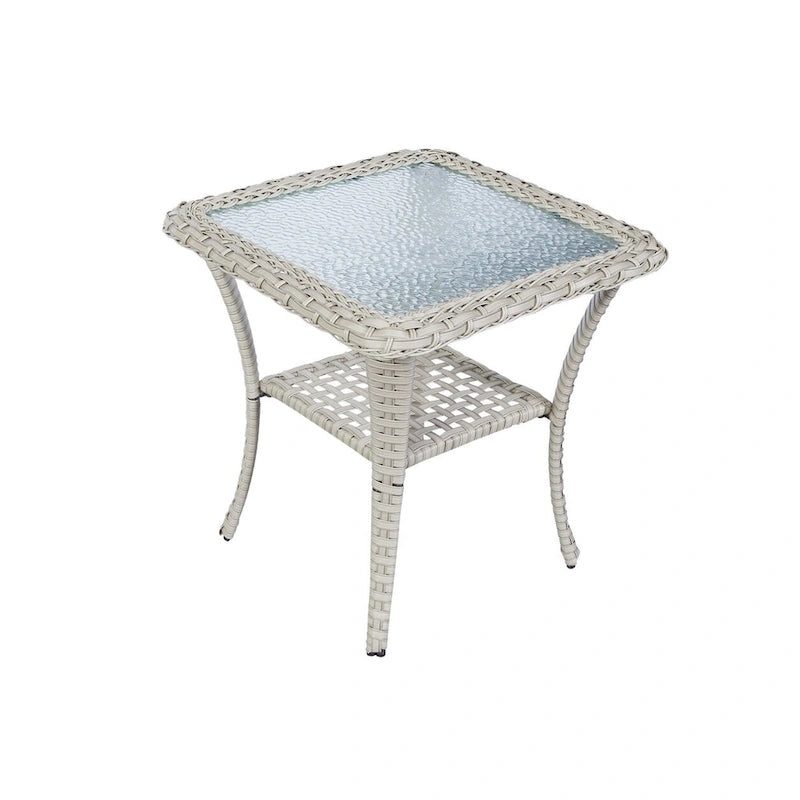 Gymojoy Ensemble de 2 chaises à bascule d'extérieur avec table et coussins