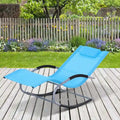 Chaise longue de patio Outsunny Zero Gravity avec dossier inclinable, oreiller détachable et tissu résistant aux intempéries