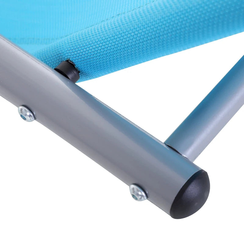 Chaise longue de patio Outsunny Zero Gravity avec dossier inclinable, oreiller détachable et tissu résistant aux intempéries